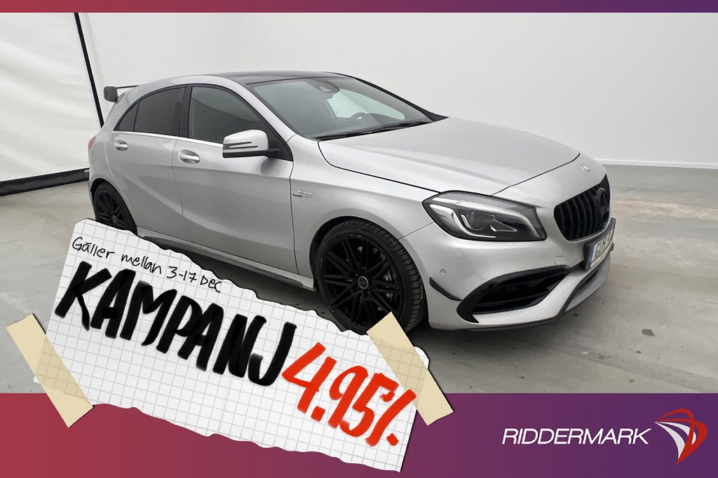 Mercedes-Benz A 45 AMG 4M Pano H/K Sportavga 4,95% Ränta