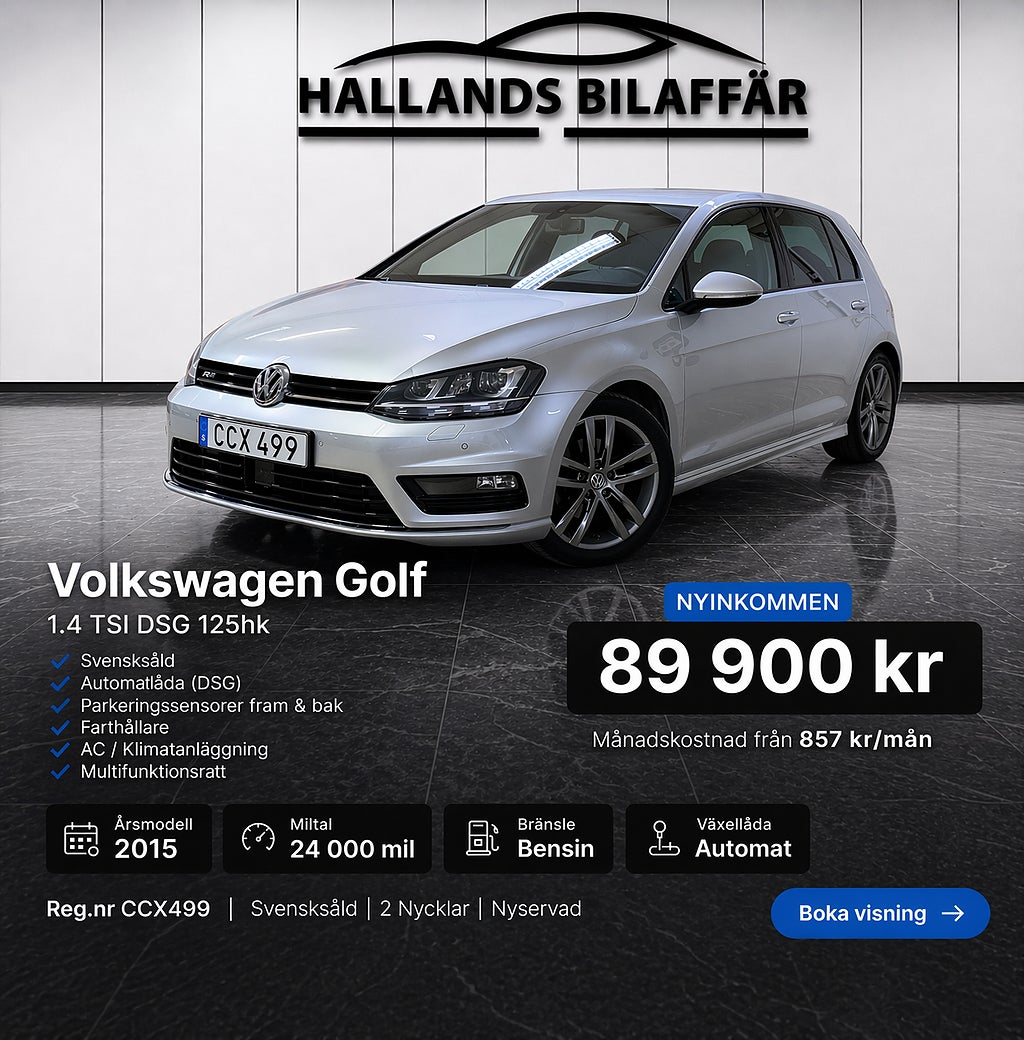 Volkswagen Golf 1.4 TSI 140hk GT Automat / R-Line Premium plus