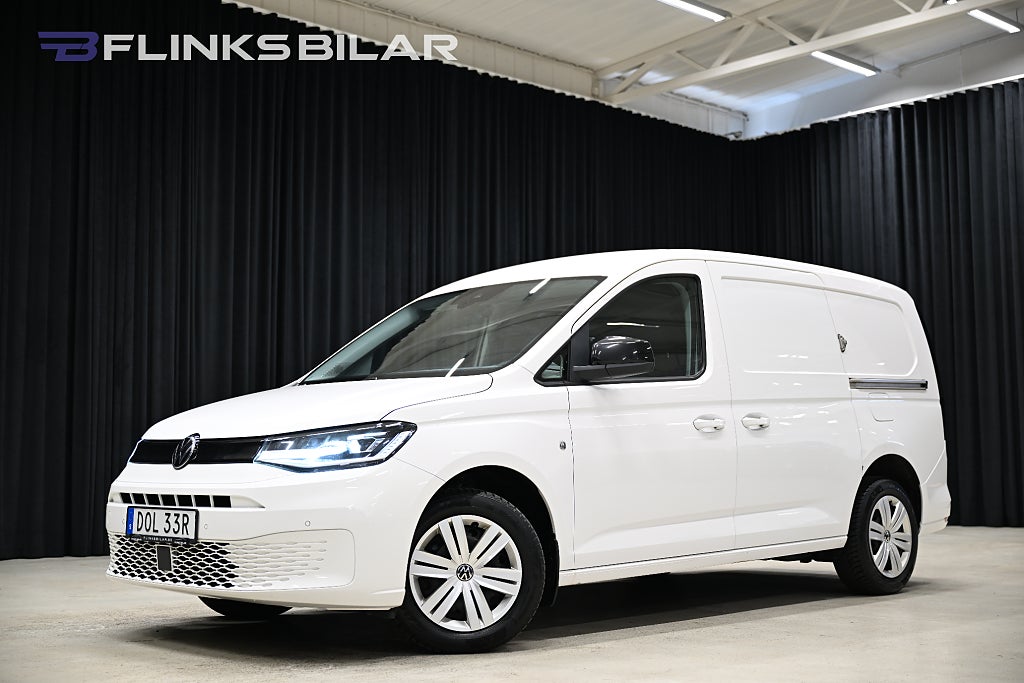 Volkswagen Caddy Maxi DSG 122HK Nedlackad|LED|Dubbeldörr|Inredd|Leasbar|SeUtr