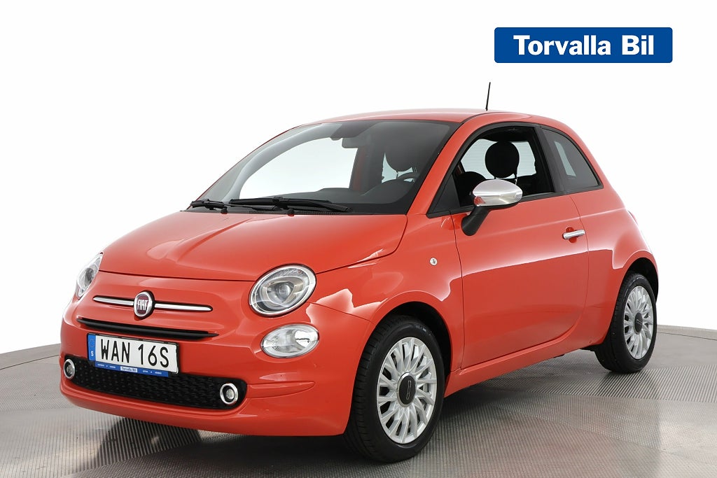 Fiat 500 1.2 Hybrid 70hk P-sensor Carplay MOMSBIL