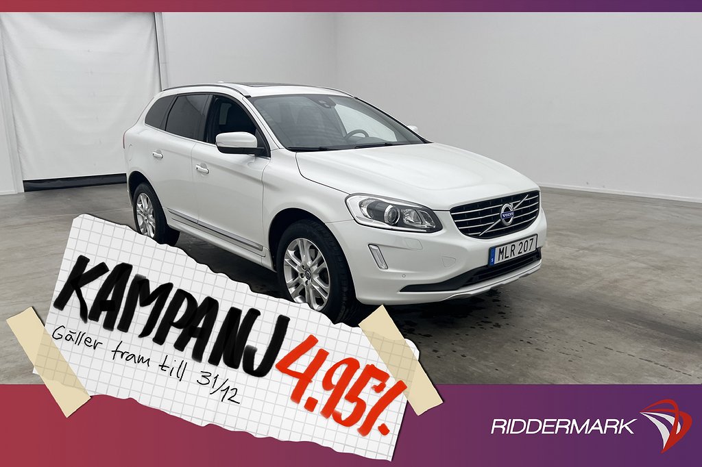 Volvo XC60 D4 181hk Summum Pano VOC Navi Ski 4,95% Ränta