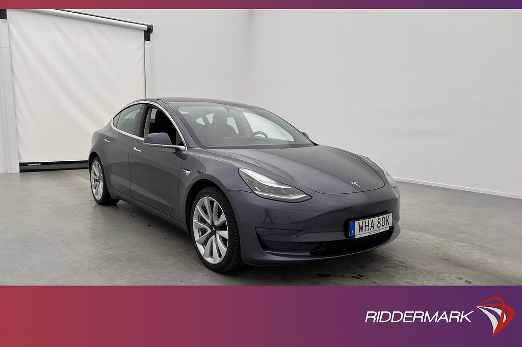 Tesla Model 3 Long Range AWD Autopilot Panorama Sv.Såld