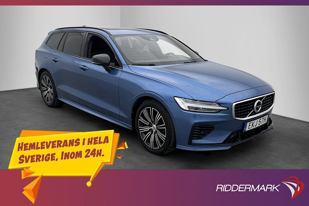 Volvo V60 T8 AWD R-Design B&W HUD Pano Värmare 360° Drag
