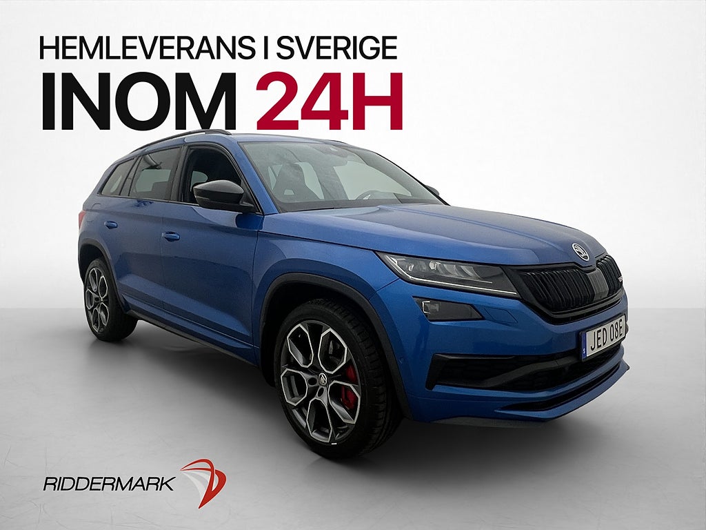 Skoda Kodiaq RS 2.0 TDI 4x4 7-Sits Pano Cockpit CANTON Drag