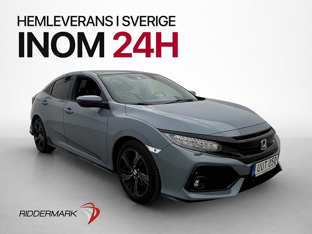 Honda Civic i-VTEC Turbo 182hk Pano M-Värmare Kamera Navi