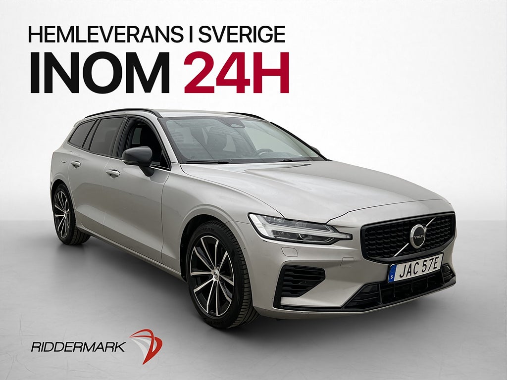 Volvo V60 Recharge T6 AWD Plus Dark Rattvärme Navi Skinn LED