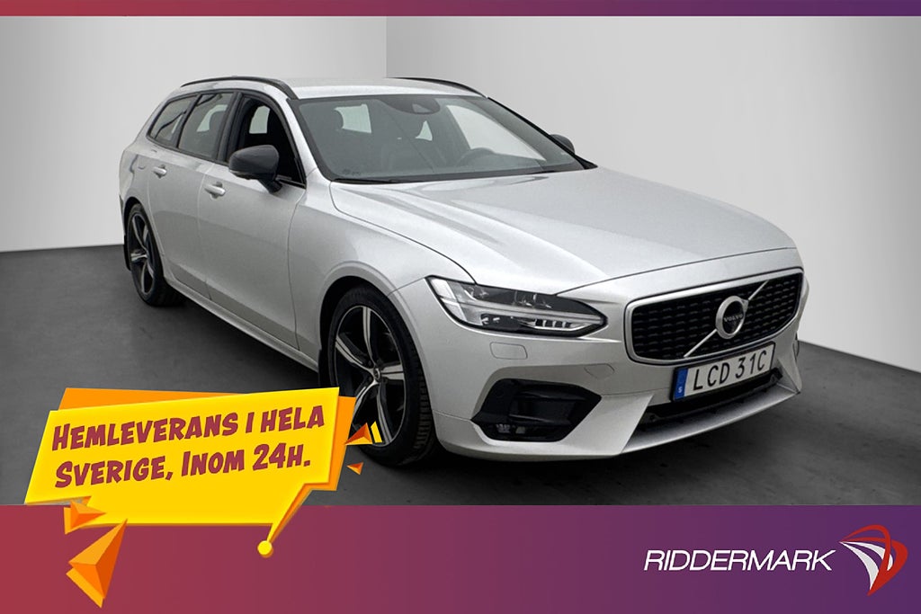 Volvo V90 D4 190hk R-Design D-Värm H/K 360° HuD Drag Carplay