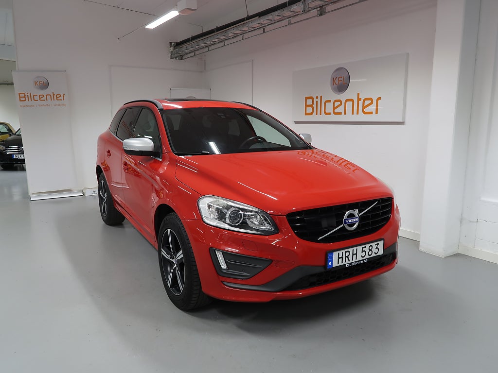 Volvo XC60 D4 AWD R-Design V-Däck ingår Pano-Drag-Kamera-Värmare-N