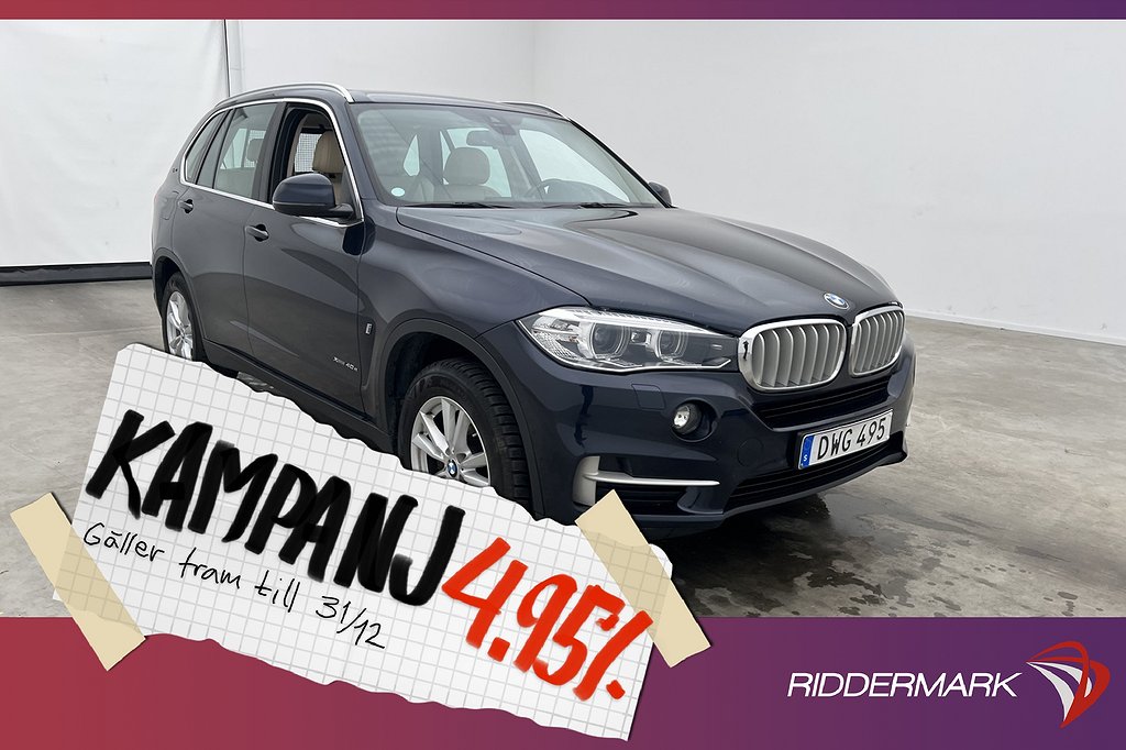 BMW X5 xDrive40e 313hk Navigation P-Sensorer Ski 4,95% Ränta