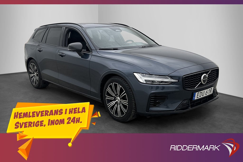 Volvo V60 T6 350hk AWD Ultimate Dark Värm B&W HUD Pano 360°