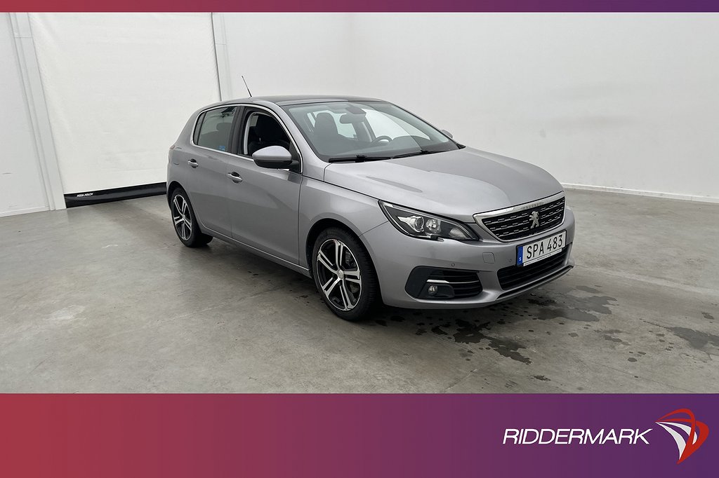 Peugeot 308 130hk Allure Pano CarPlay Halvskinn 0,46l/mil