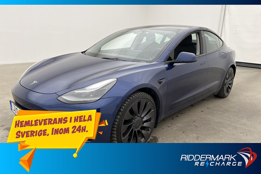 Tesla Model 3 Performance Autopilot En-Brukare Svensksåld