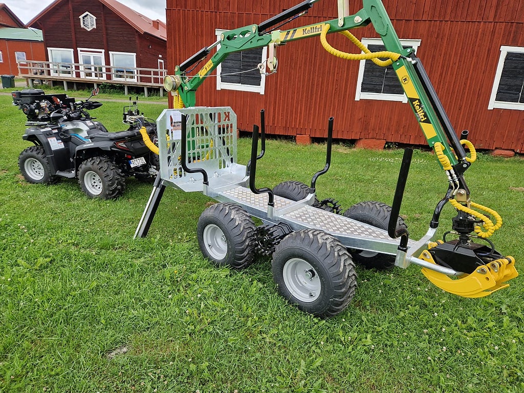 GAR Skogsvagn ATV 3 ton Kran 4,2 m, driv, ramstyrd  