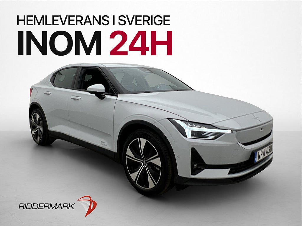 Polestar 2 Long Range Single Motor 299hk Värmare 360° MOMS