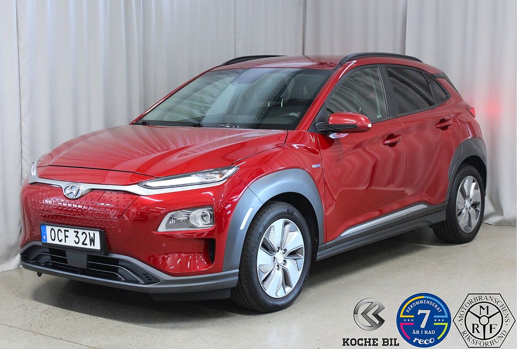 Hyundai Kona Electric 64 kWh 204HK, Premium, Trend, 1 Ägare, 94% SoH