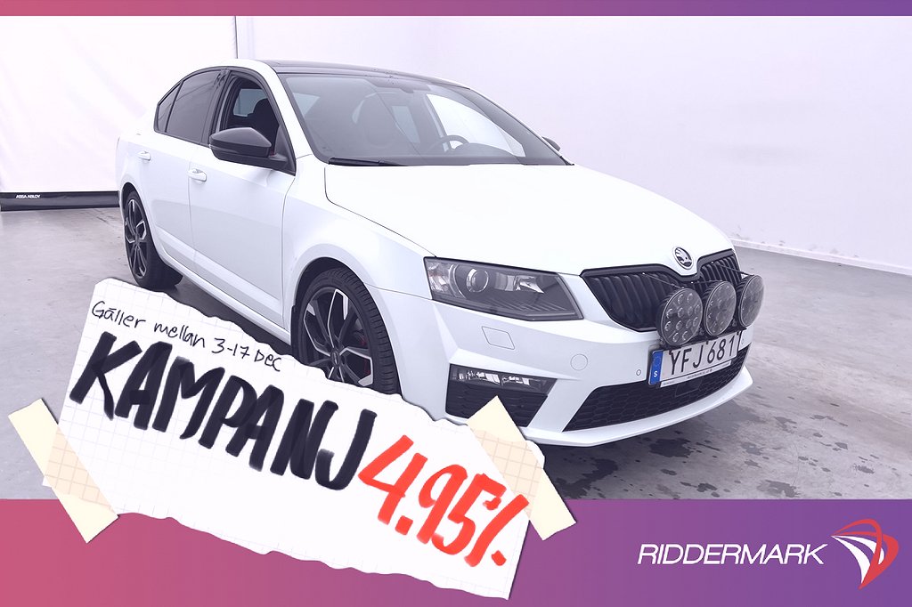 Skoda Octavia RS 4x4 184hk Taklucka Canton P 4,95% Ränta