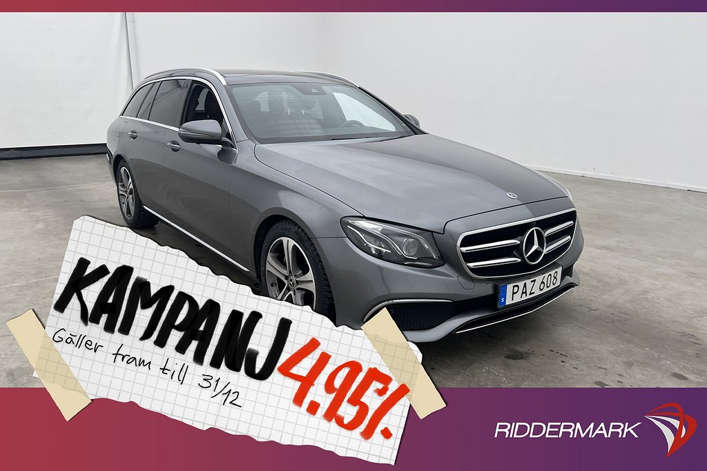 Mercedes-Benz E 220 T d 194hk Pano Wide 360° Ski 4,95% Ränta