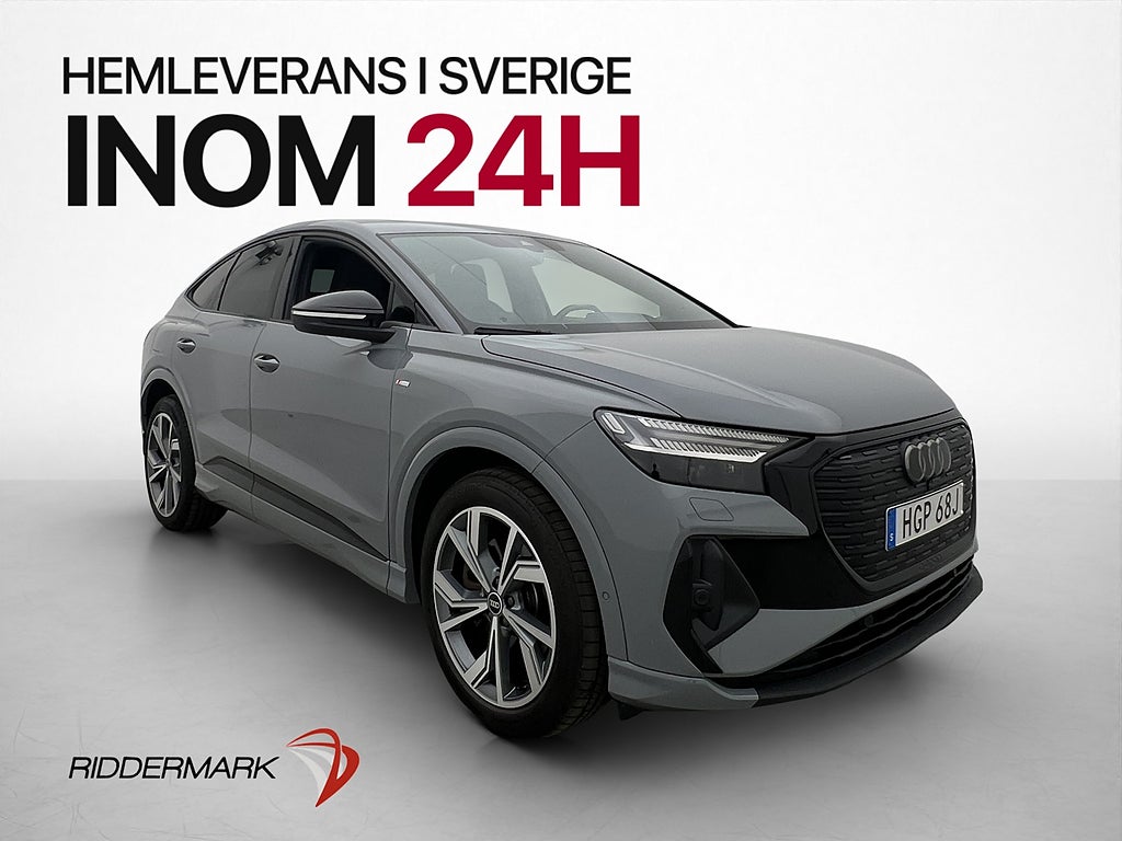 Audi Q4 40 Sportback e-tron S-Line Pano SONOS 360° Dragkrok