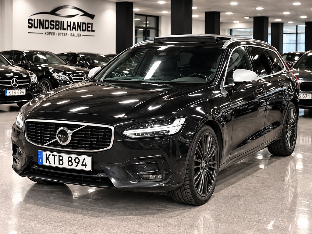 Volvo V90 D4 AWD R-Design Pano HuD B&W  #RESERVERAT# 190hk Drag