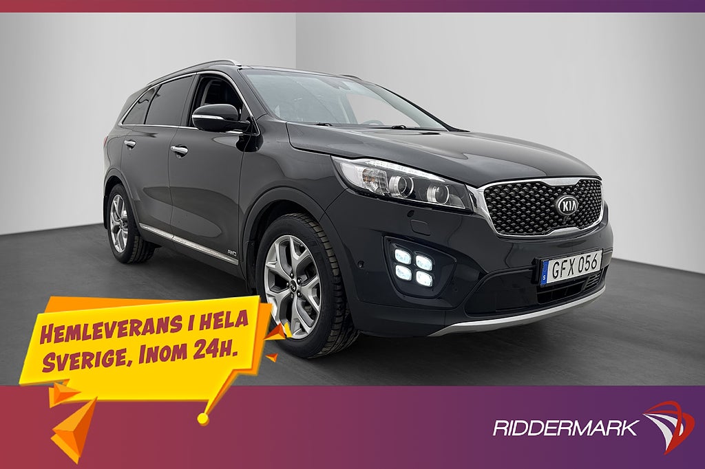Kia Sorento 2.2 CRDi AWD 7Sits Pano Infinity 360° Drag Skinn