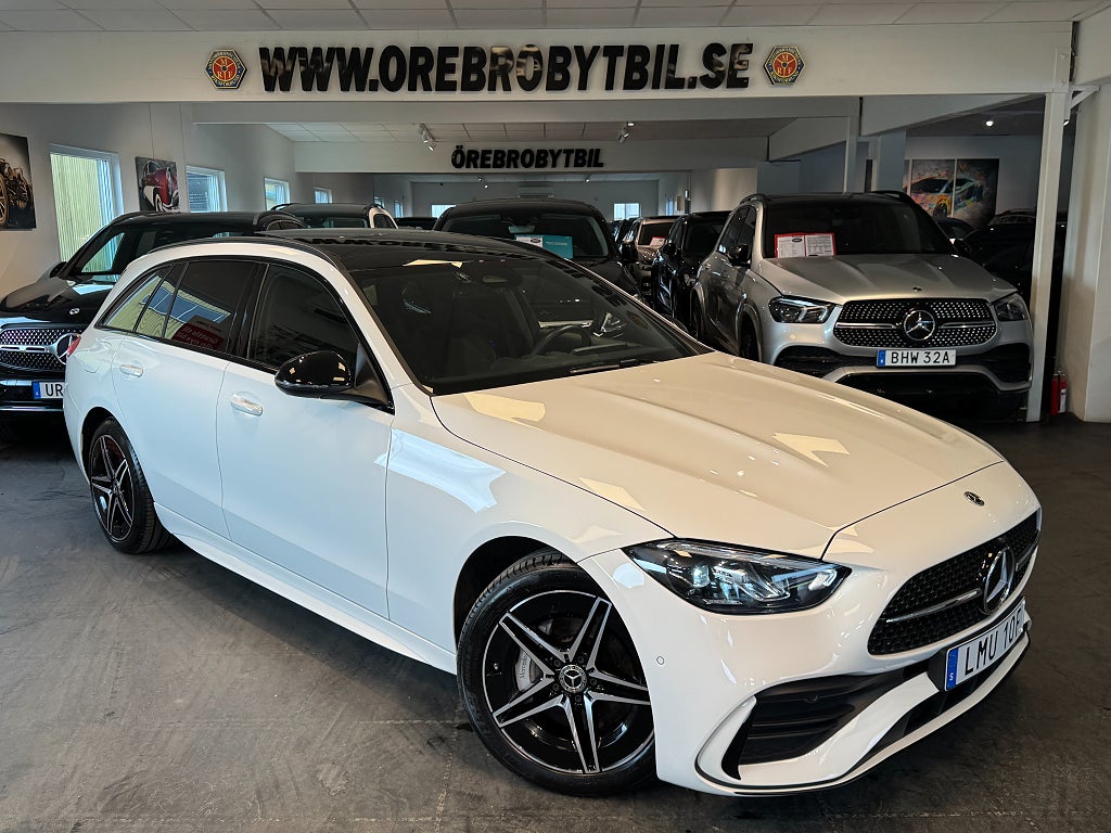 Mercedes-Benz C 300 de Aut Drag Gps Pano AMG Line Night 