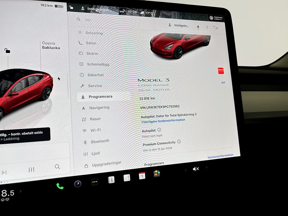 Bild på Tesla Model 3 Long Range 440hk Aut 4WD GLASTAK B-KAMERA