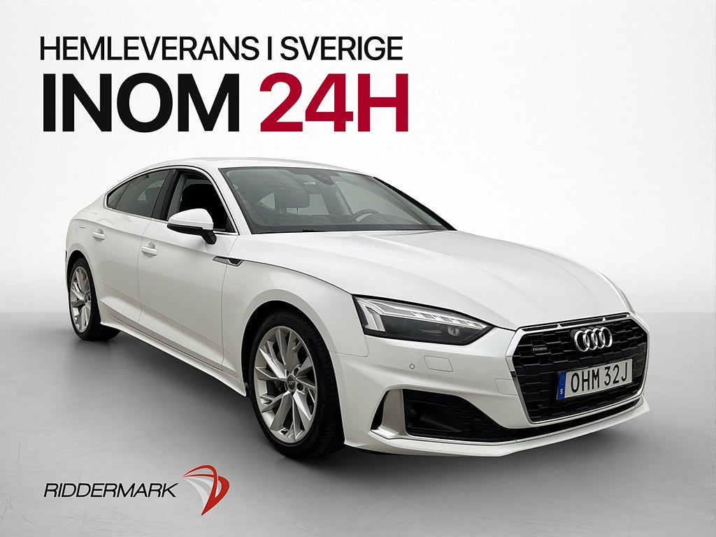 Audi A5 45 TFSI 245hk Quattro Kamera Värmare CarPlay Drag