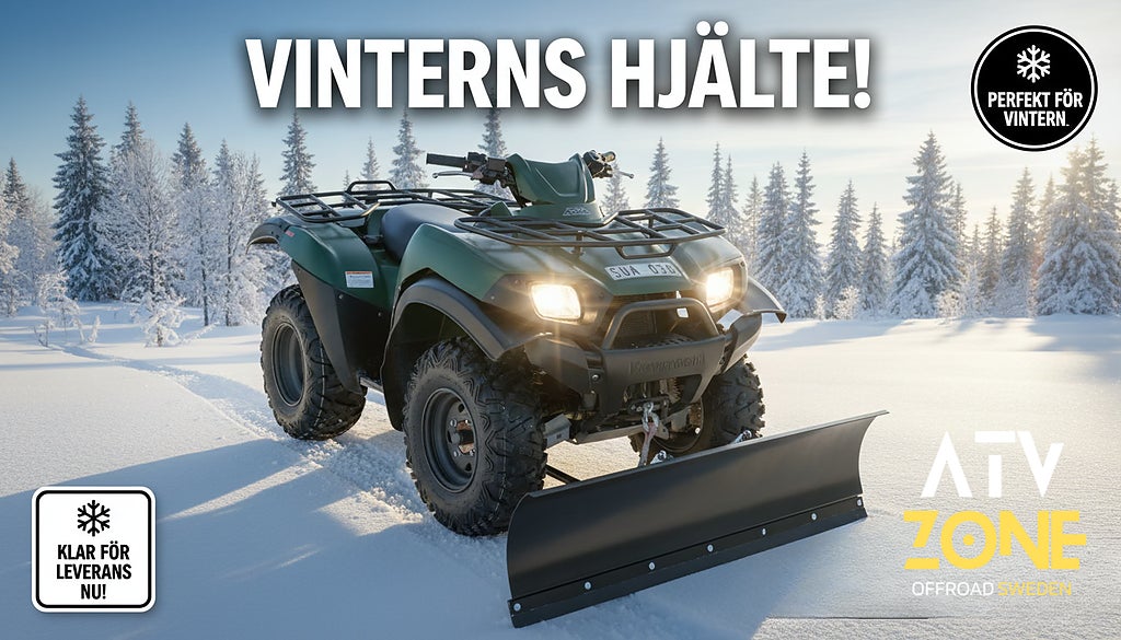 Kawasaki 650- Snöplog tillval - Nyservad - Nya Däck