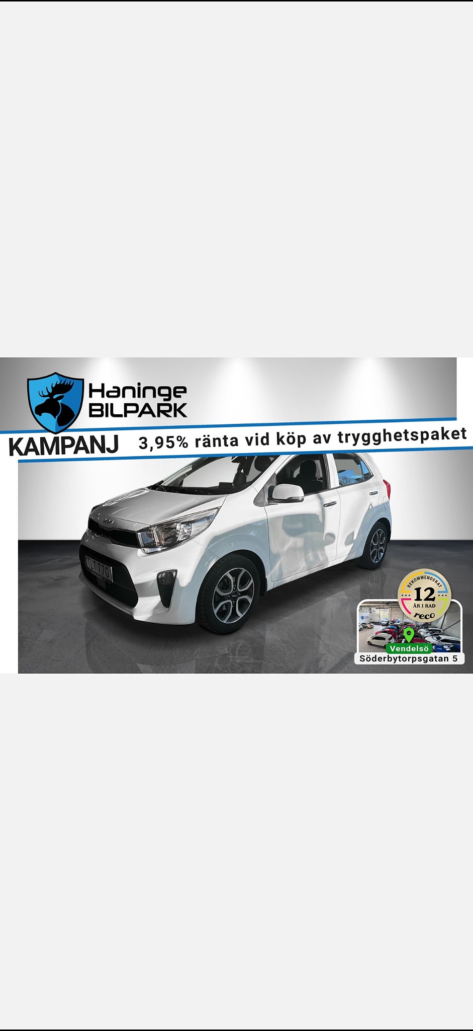 Kia Picanto 1,0 ADVANCE / STORA SKÄRMEN / KAMKEDJA