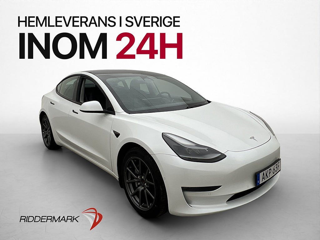 Tesla Model 3 Long Range AWD Svensksåld Panorama
