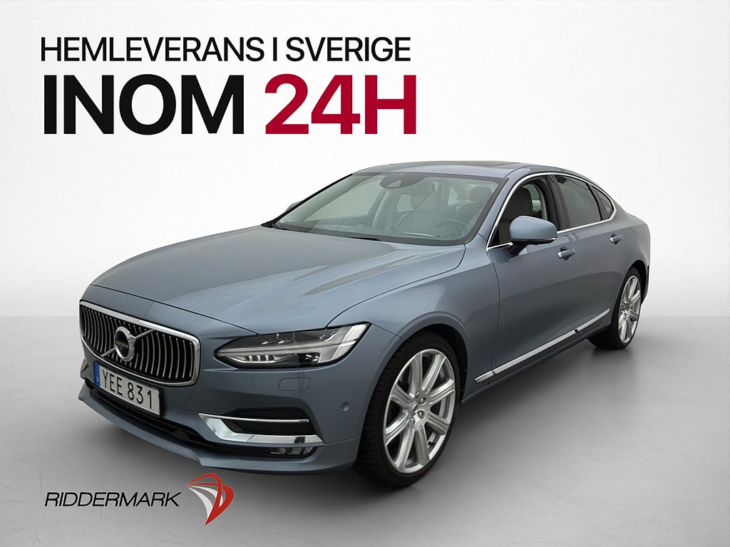 Volvo S90 T6 AWD Inscription Luftfjädring Värmare Pano B&W