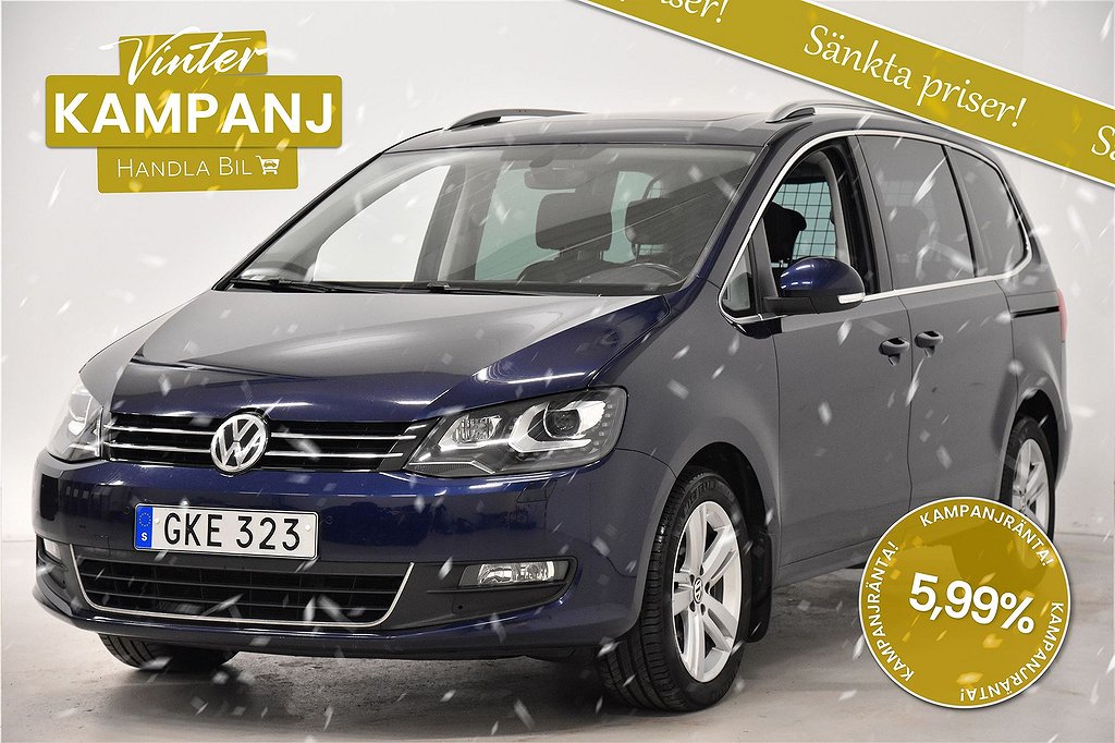 Volkswagen Sharan 2.0 TDI KAMPANJ 4M Premium 7-sits Pano B-kam 150hk