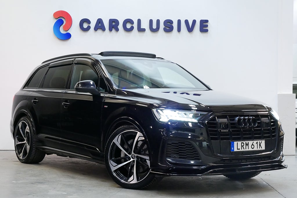 Audi Q7 55 TFSI S-Line | 6538 kr/mån | Pan | 7sits | Värmare