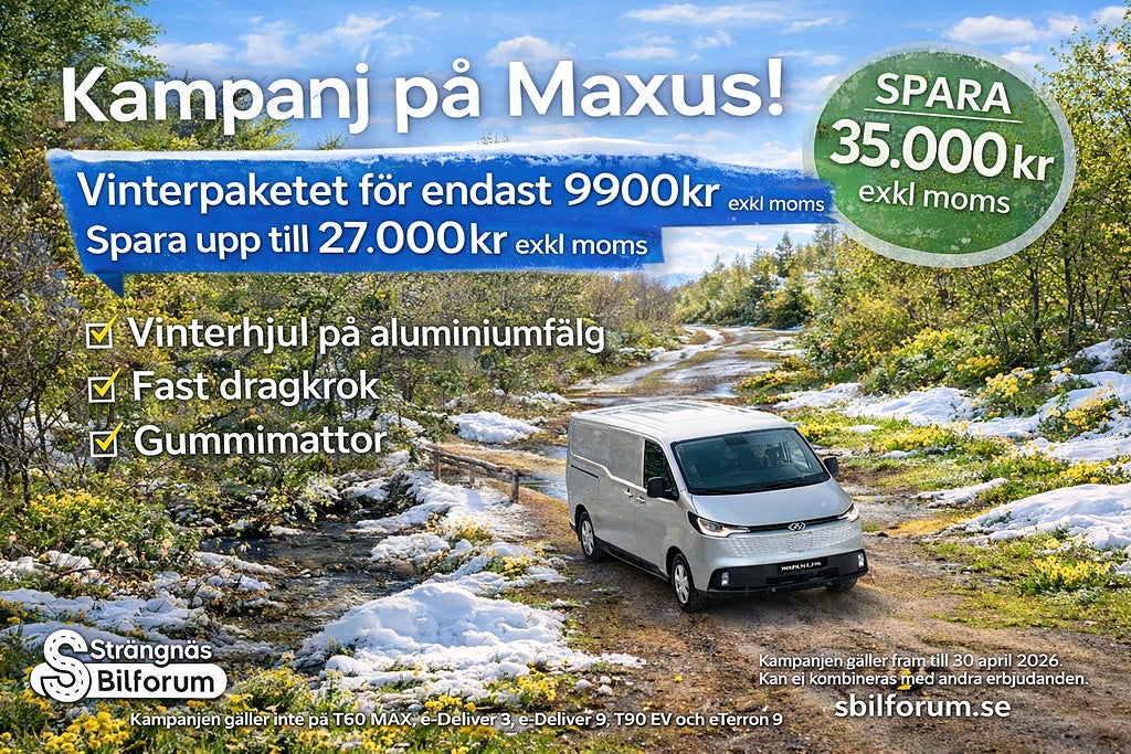 Maxus Deliver 7 2.0 TDI 150 HK 6 VXL Vinterpaket för endast 9900kr! sa