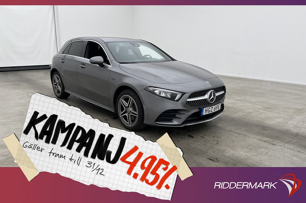 Mercedes-Benz A 250 e 218hk AMG Sport P-Värmare 4,95% Ränta