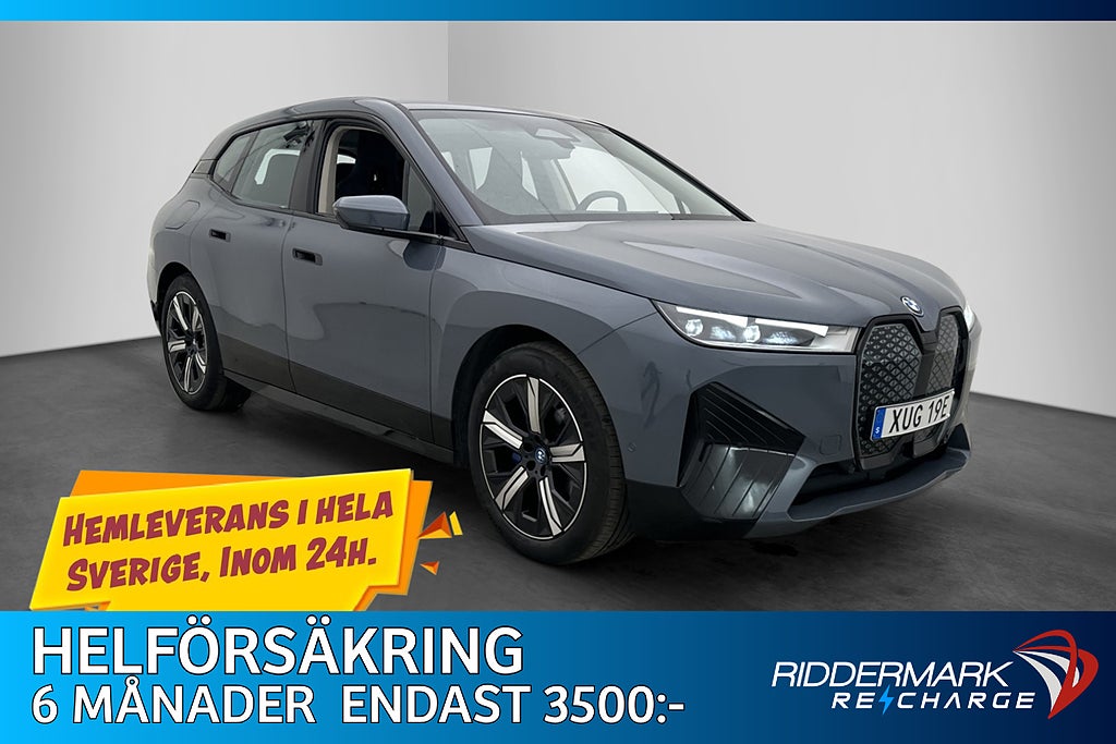 BMW iX XDrive40 326hk Sport Kamera Elstolar Skinn MOMS