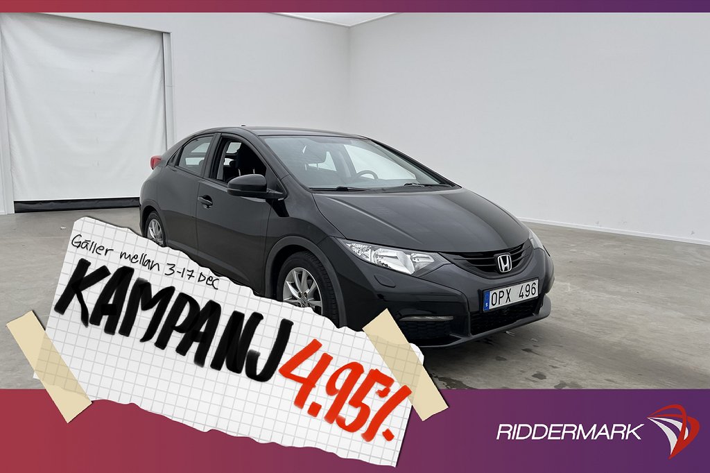 Honda Civic 1.8 i-VTEC 142hk Dragkrok Låg-Ska 4,95% Ränta