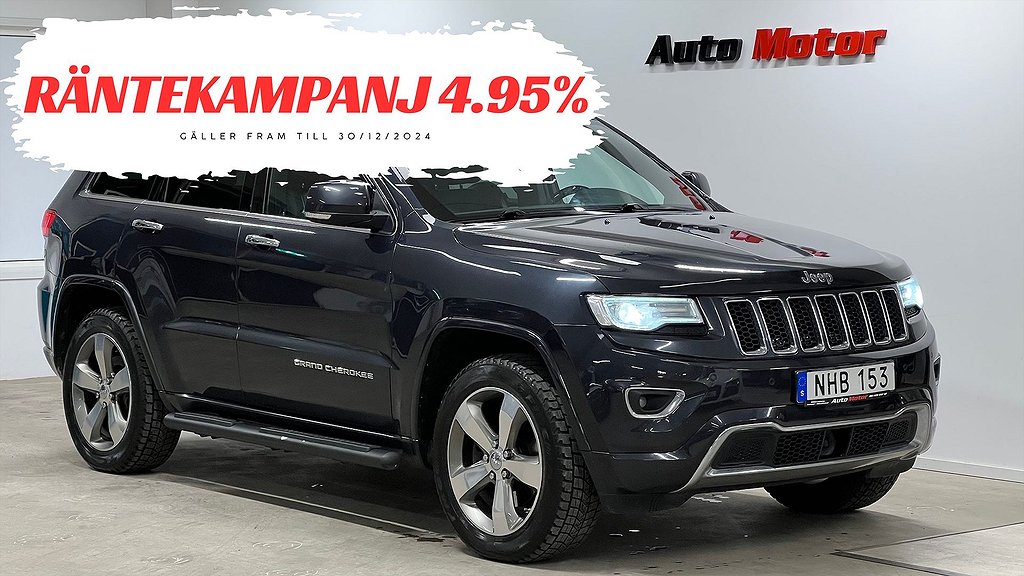 Jeep Grand Cherokee Overland 3.0 V6 4WD 250hk Värmare/Drag/Pano