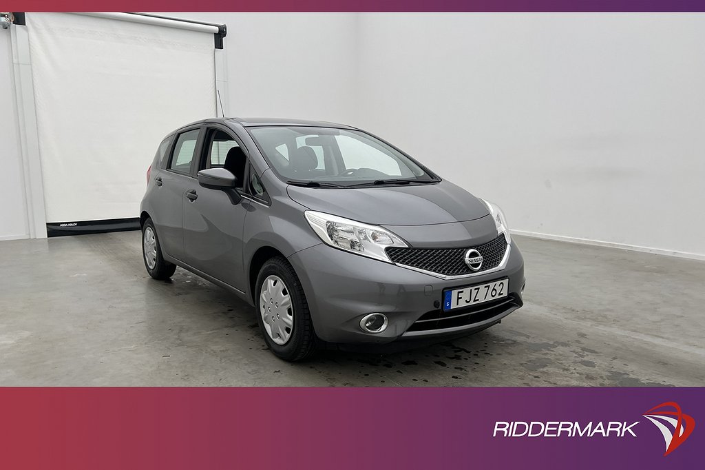 Nissan Note 1.2 80hk Värmare Farthållare Lågskatt 0,47l/Mil