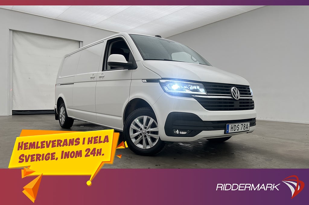 Volkswagen Transporter L2 Värm Drag CARPLAY LED Kamera Moms