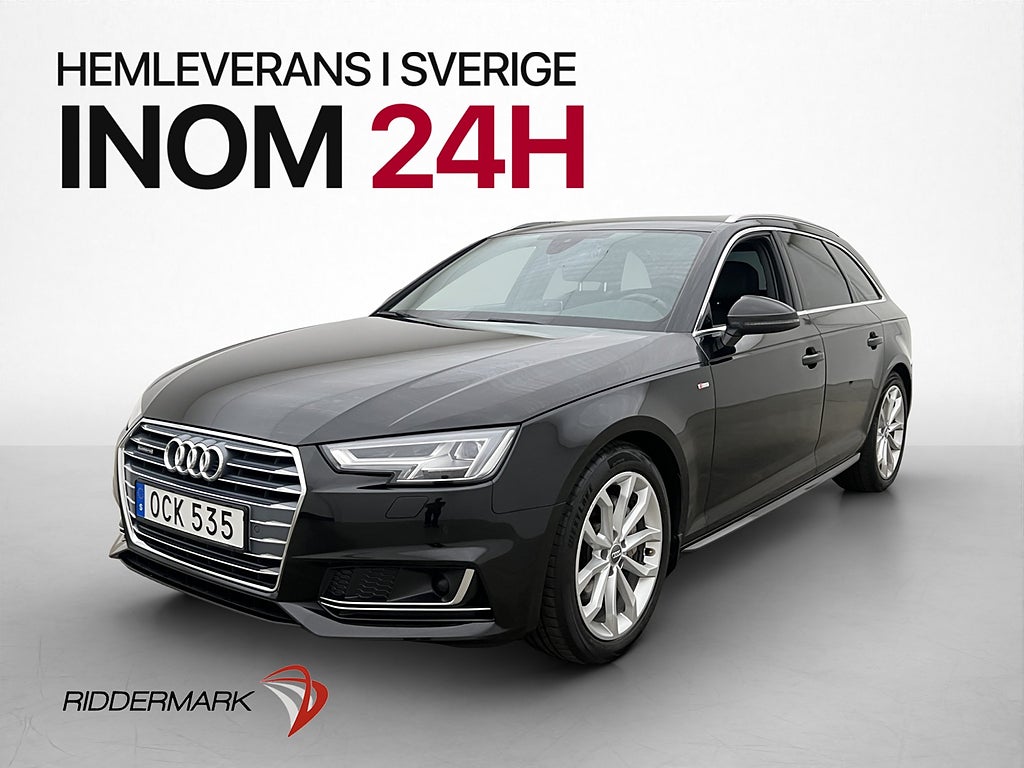 Audi A4 2.0 TDI 190hk S Line Cockpit Drag 0.46l/mil Nyservad