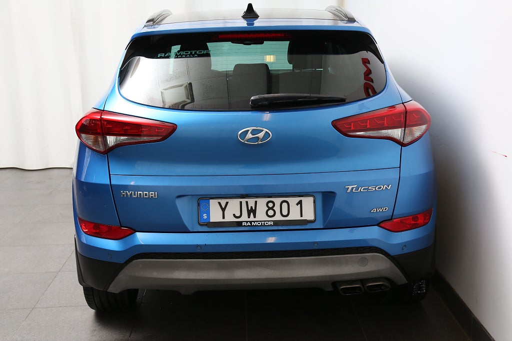 Hyundai Tucson 1,6 T-GDI 177hk Premium AWD Aut Pano Skinn 19" Motorv 2017