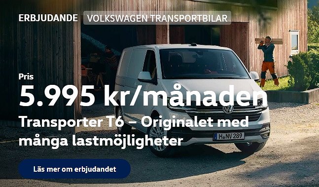 Volkswagen Transporter T6 SKÅP 3400mm  2.0 TDI EU6 SCR