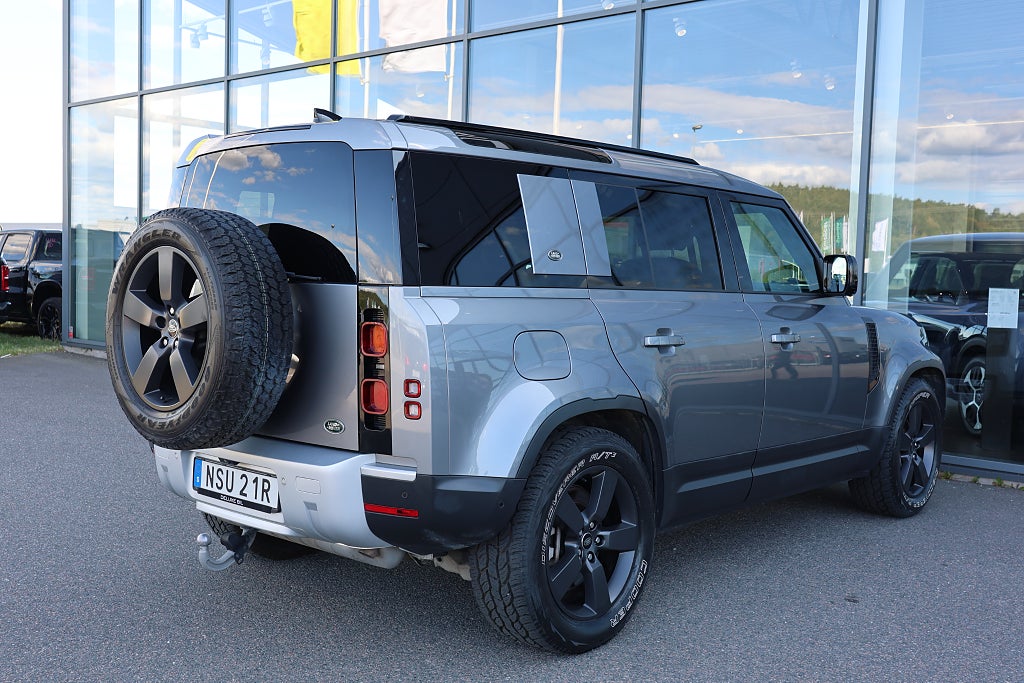 Land Rover Defender P400e PHEV AWD 400HK PANO, MERIDIAN, VÄRMARE, 360°