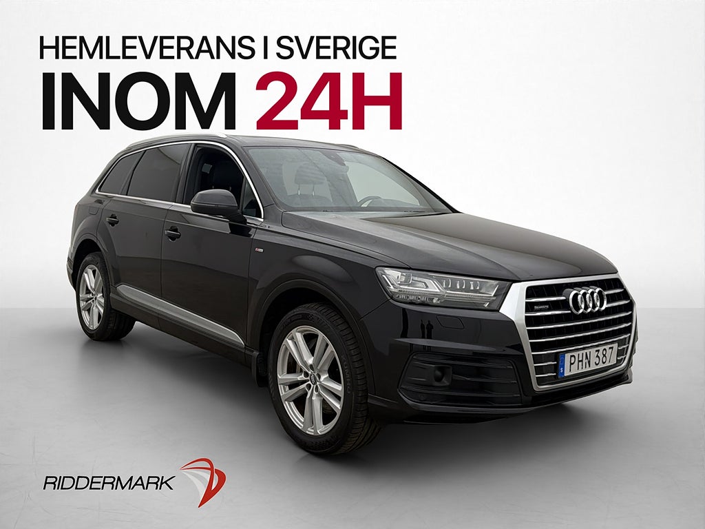 Audi Q7 TDI Q 272hk S-Line 7-Sits Pano Bose Cockpit Matrix