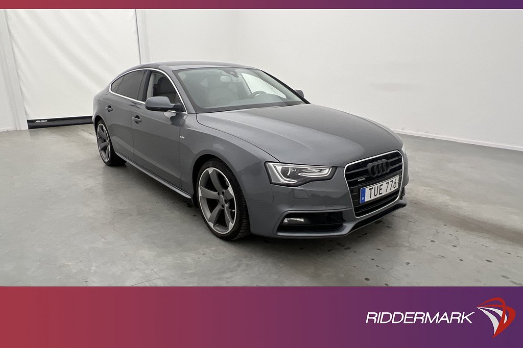 Audi A5 2.0 TDI Q 190hk Full S-Line Värmare Keyless Drag