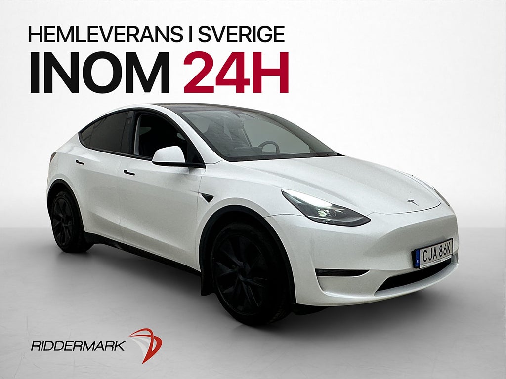 Tesla Model Y Long Range AWD Dragkrok Rattvärme Svensksåld