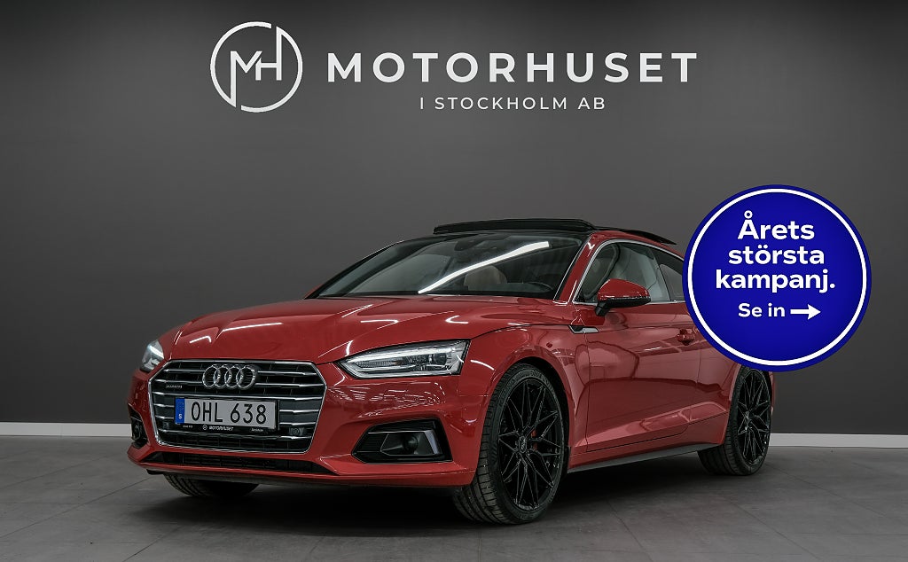 Audi A5 Coupé 2.0 TFSI quattro 252hk Pano Cockpit Navi Euro 6