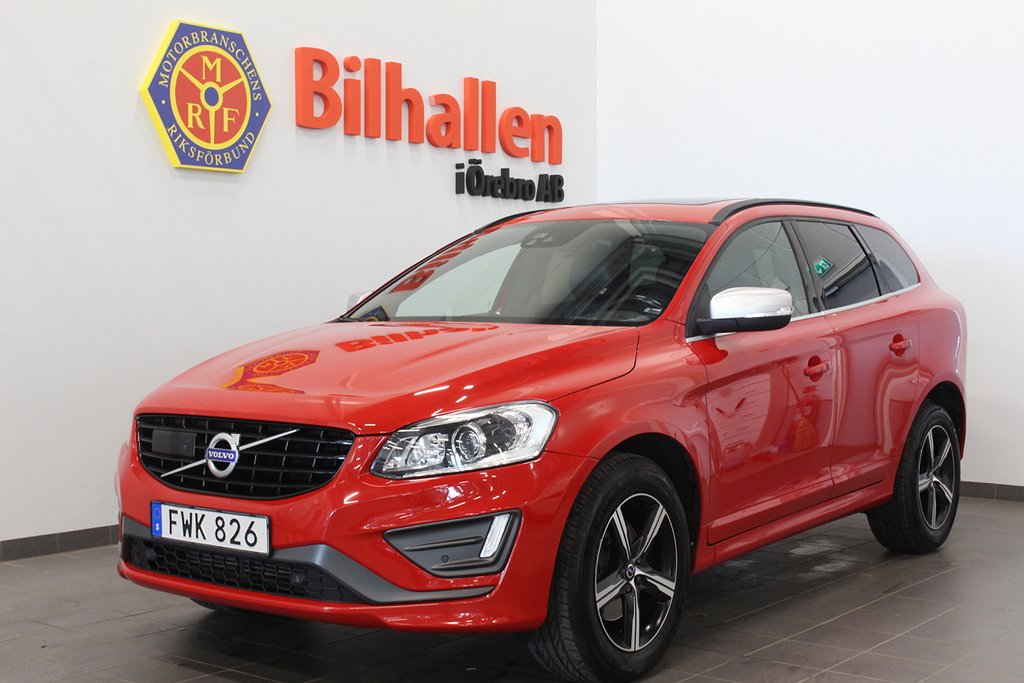 Volvo XC60 D4 AWD R-Design Pano Kam Nav H/K Värmare VOC BLIS