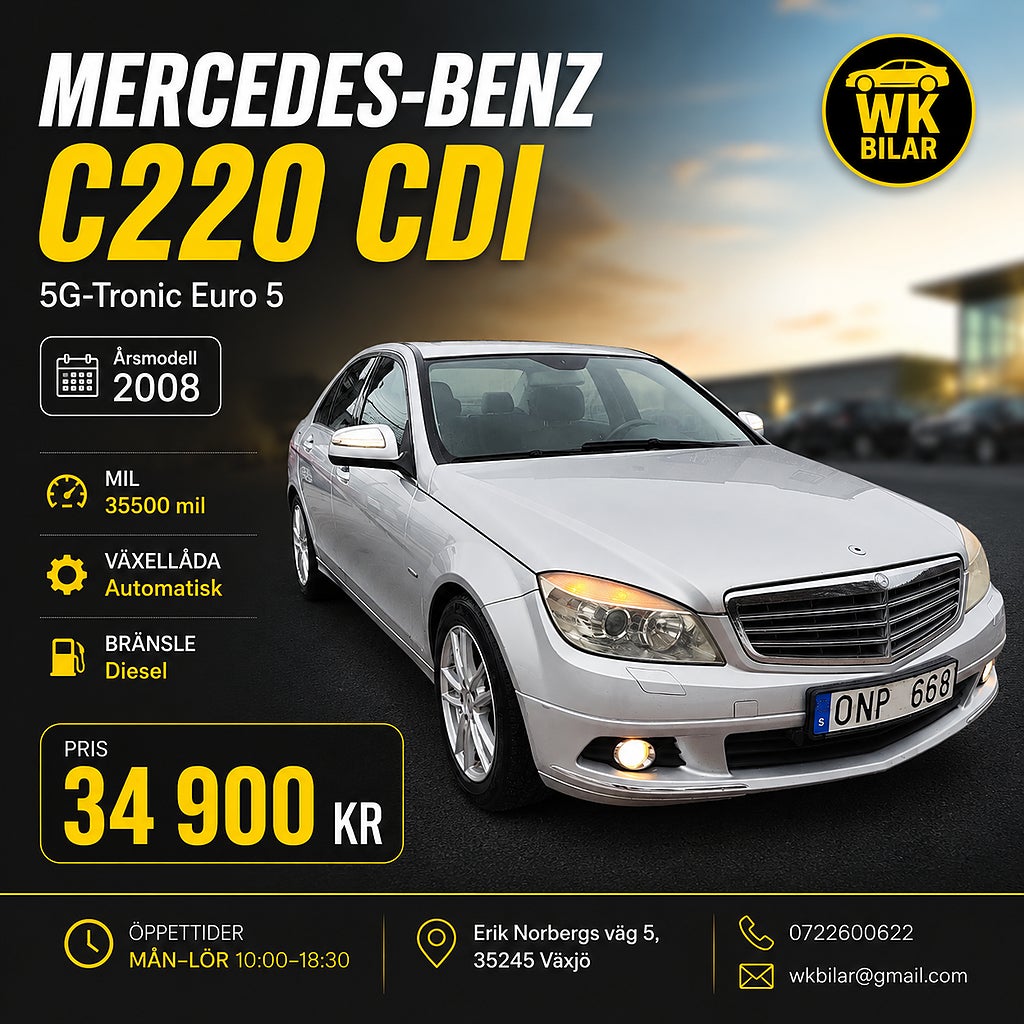 Mercedes-Benz C 220 CDI 5G-Tronic Euro 5-Nybes